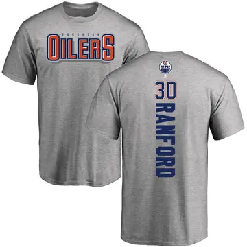 Men's Bill Ranford Edmonton Oilers Backer T-Shirt - Ash