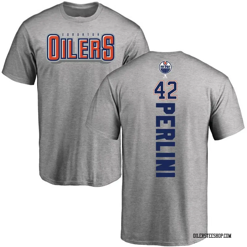 Men's Brendan Perlini Edmonton Oilers Backer T-Shirt - Ash