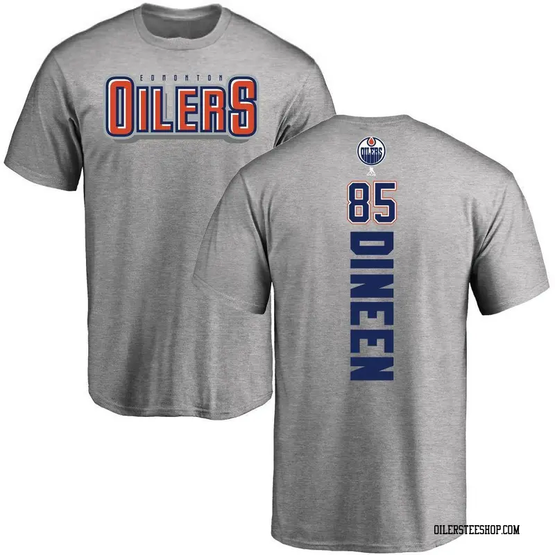 Men's Cam Dineen Edmonton Oilers Backer T-Shirt - Ash