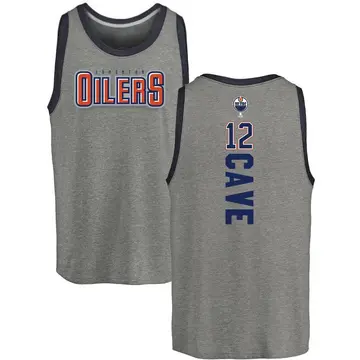 Men's Colby Cave Edmonton Oilers Backer Tri-Blend Tank - Heathered Gray