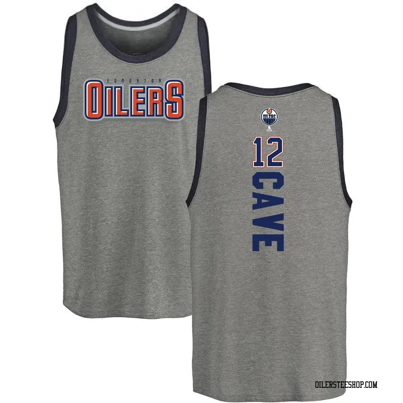Men's Colby Cave Edmonton Oilers Backer Tri-Blend Tank - Heathered Gray