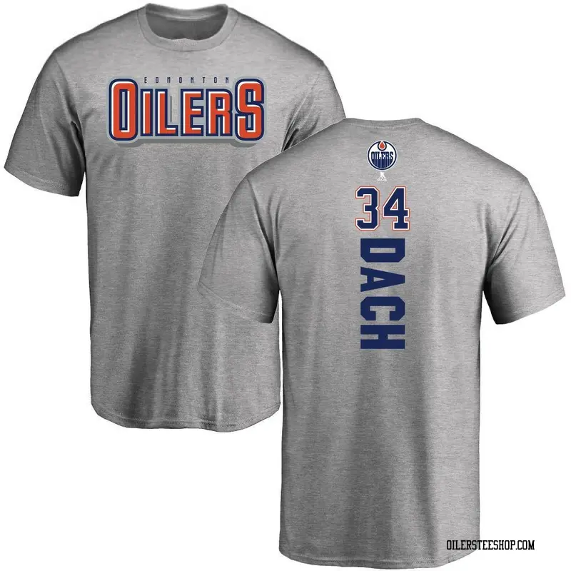 Men's Colton Dach Edmonton Oilers Backer T-Shirt - Ash