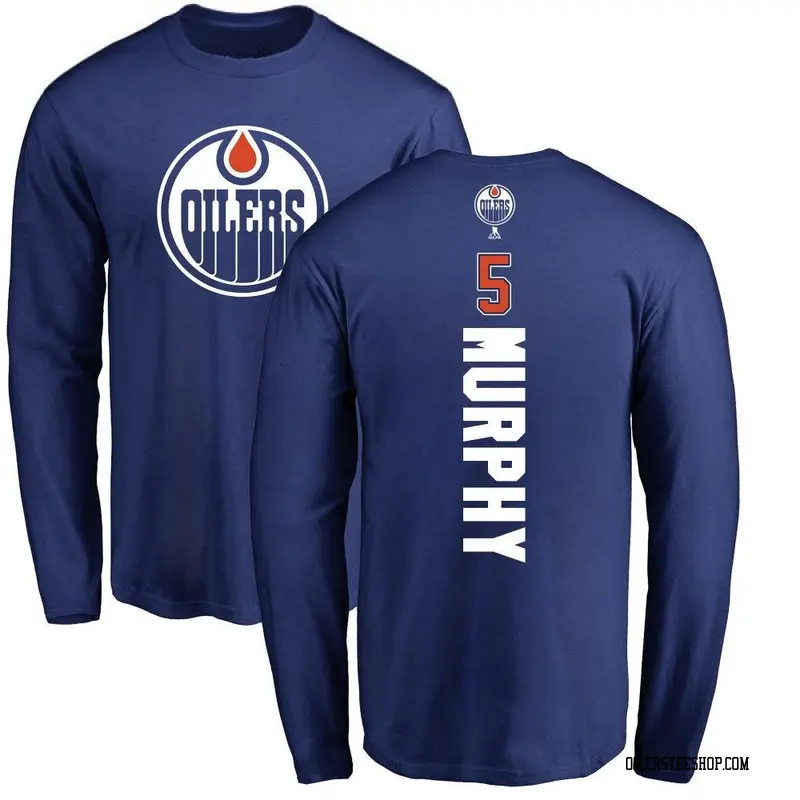 Men's Connor Murphy Edmonton Oilers Backer Long Sleeve T-Shirt - Royal