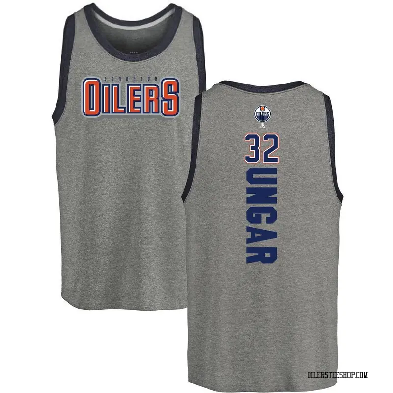 Men's Connor Ungar Edmonton Oilers Backer Tri-Blend Tank - Heathered Gray