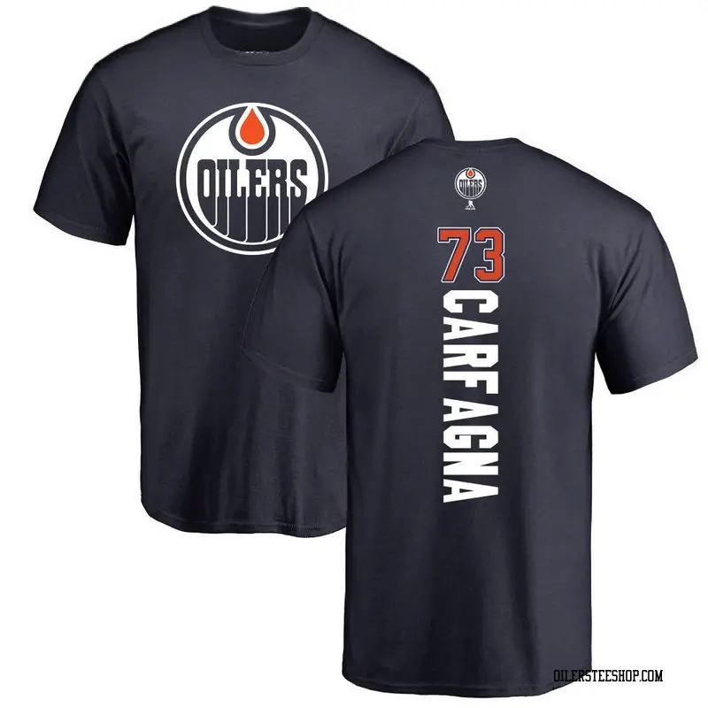 Men's Damien Carfagna Edmonton Oilers Backer T-Shirt - Navy