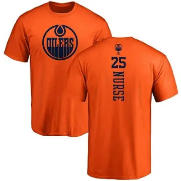Men's Darnell Nurse Edmonton Oilers One Color Backer T-Shirt - Orange