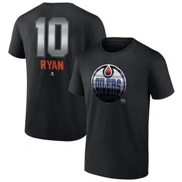 Men's Derek Ryan Edmonton Oilers Black Midnight Mascot Logo T-Shirt