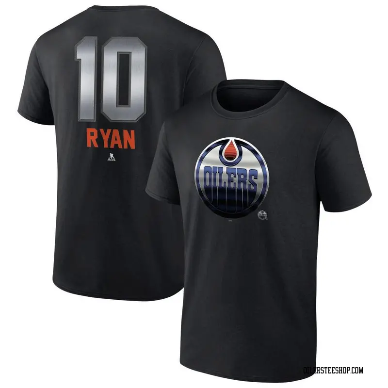 Men's Derek Ryan Edmonton Oilers Black Midnight Mascot Logo T-Shirt