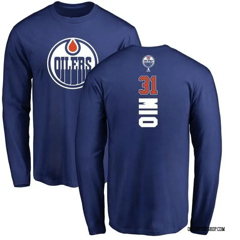 Men's Eddie Mio Edmonton Oilers Backer Long Sleeve T-Shirt - Royal