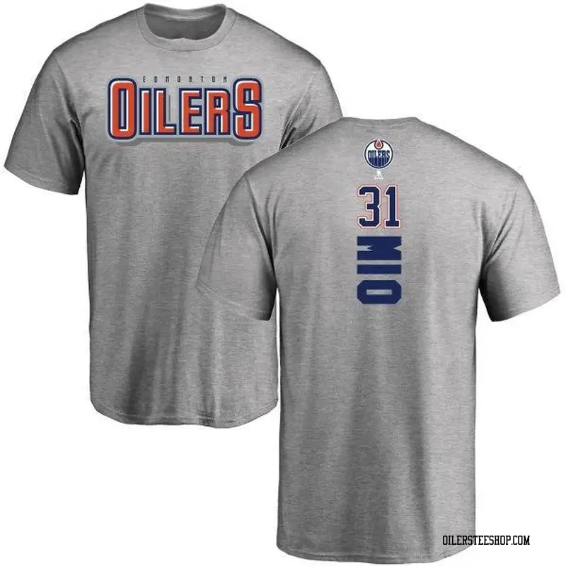 Men's Eddie Mio Edmonton Oilers Backer T-Shirt - Ash