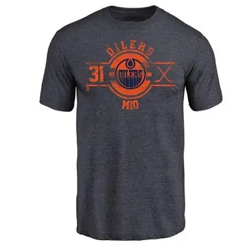Men's Eddie Mio Edmonton Oilers Insignia Tri-Blend T-Shirt - Royal