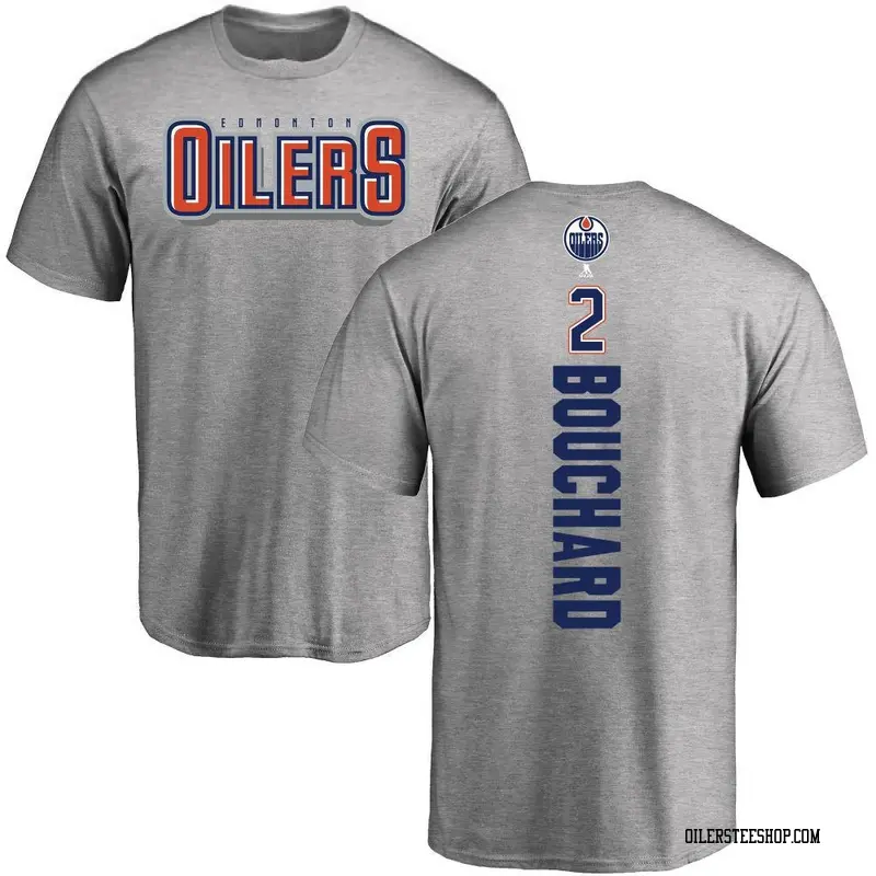 Men's Evan Bouchard Edmonton Oilers Backer T-Shirt - Ash