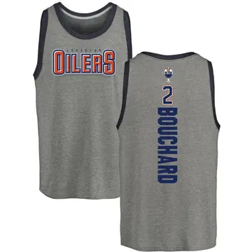Men's Evan Bouchard Edmonton Oilers Backer Tri-Blend Tank - Heathered Gray