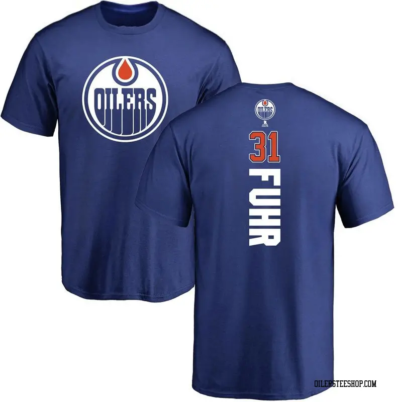 Men's Grant Fuhr Edmonton Oilers Backer T-Shirt - Royal