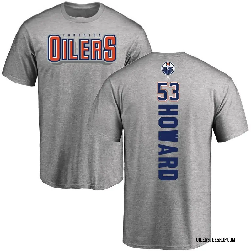 Men's Isaac Howard Edmonton Oilers Backer T-Shirt - Ash