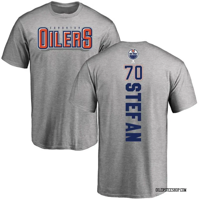 Men's James Stefan Edmonton Oilers Backer T-Shirt - Ash