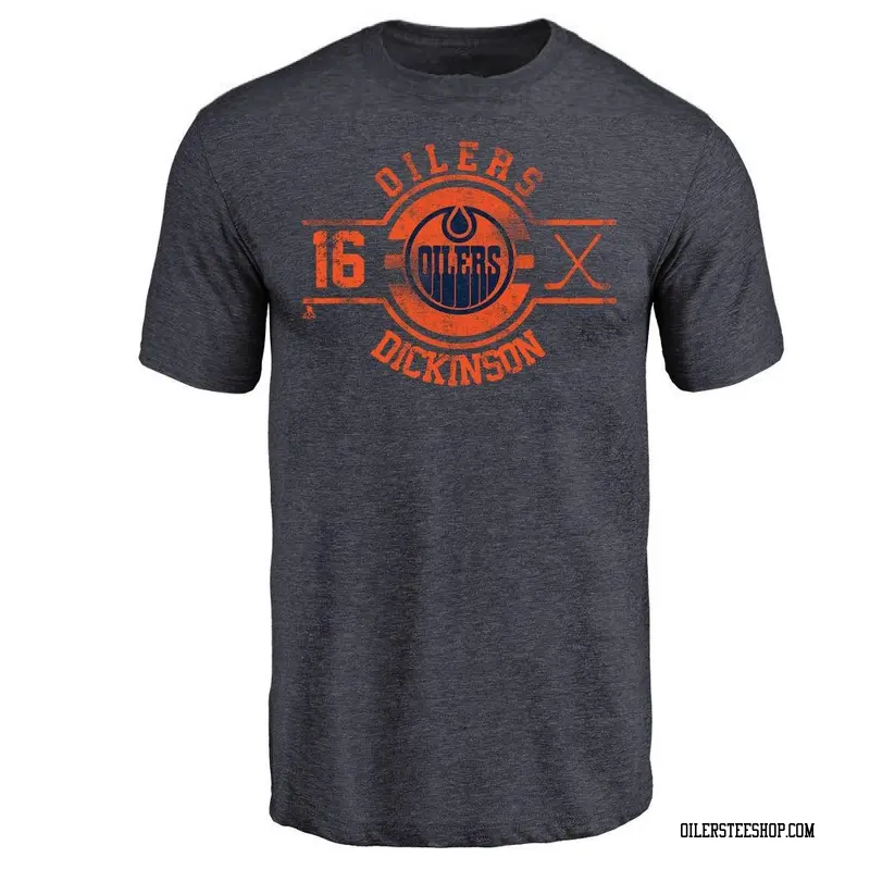Men's Jason Dickinson Edmonton Oilers Insignia Tri-Blend T-Shirt - Royal