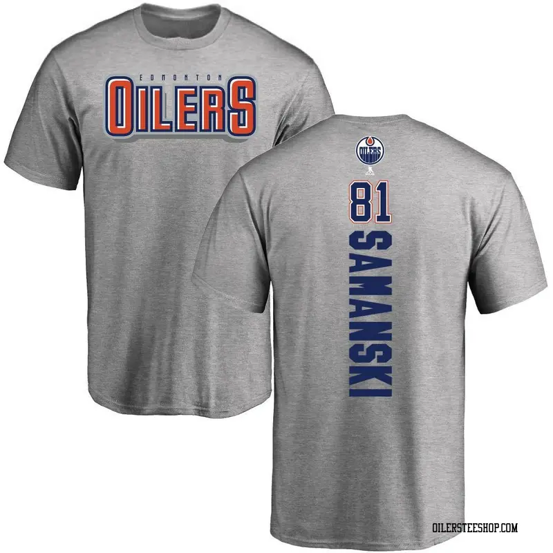 Men's Josh Samanski Edmonton Oilers Backer T-Shirt - Ash