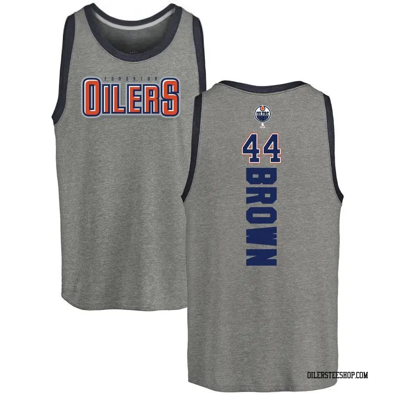Men's Joshua Brown Edmonton Oilers Backer Tri-Blend Tank - Heathered Gray