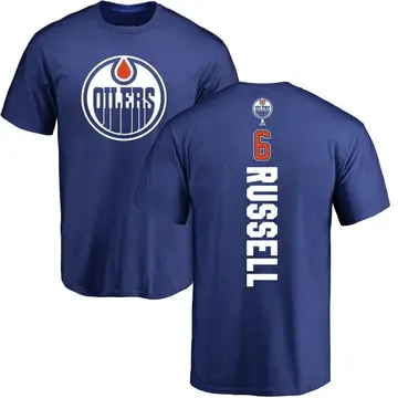 Men's Kris Russell Edmonton Oilers Backer T-Shirt - Royal