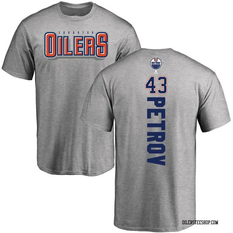 Men's Matvey Petrov Edmonton Oilers Backer T-Shirt - Ash