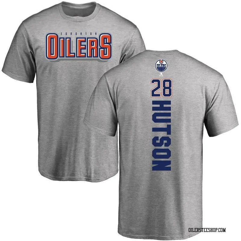 Men's Quinn Hutson Edmonton Oilers Backer T-Shirt - Ash