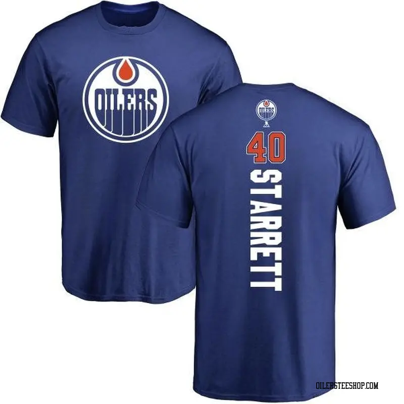 Men's Shane Starrett Edmonton Oilers Backer T-Shirt - Royal