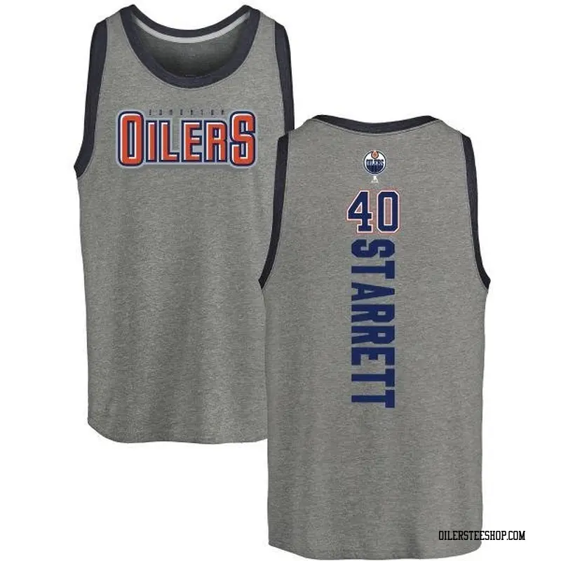 Men's Shane Starrett Edmonton Oilers Backer Tri-Blend Tank - Heathered Gray