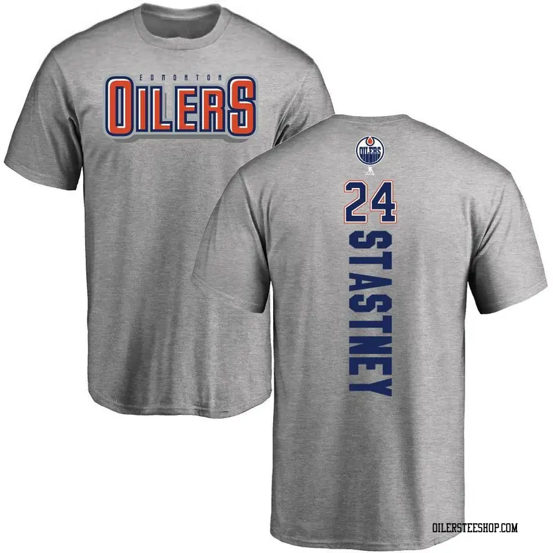 Men's Spencer Stastney Edmonton Oilers Backer T-Shirt - Ash