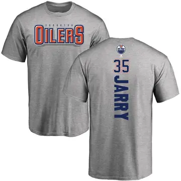 Men's Tristan Jarry Edmonton Oilers Backer T-Shirt - Ash