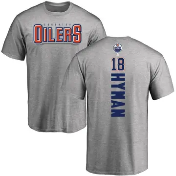 Men's Zach Hyman Edmonton Oilers Backer T-Shirt - Ash