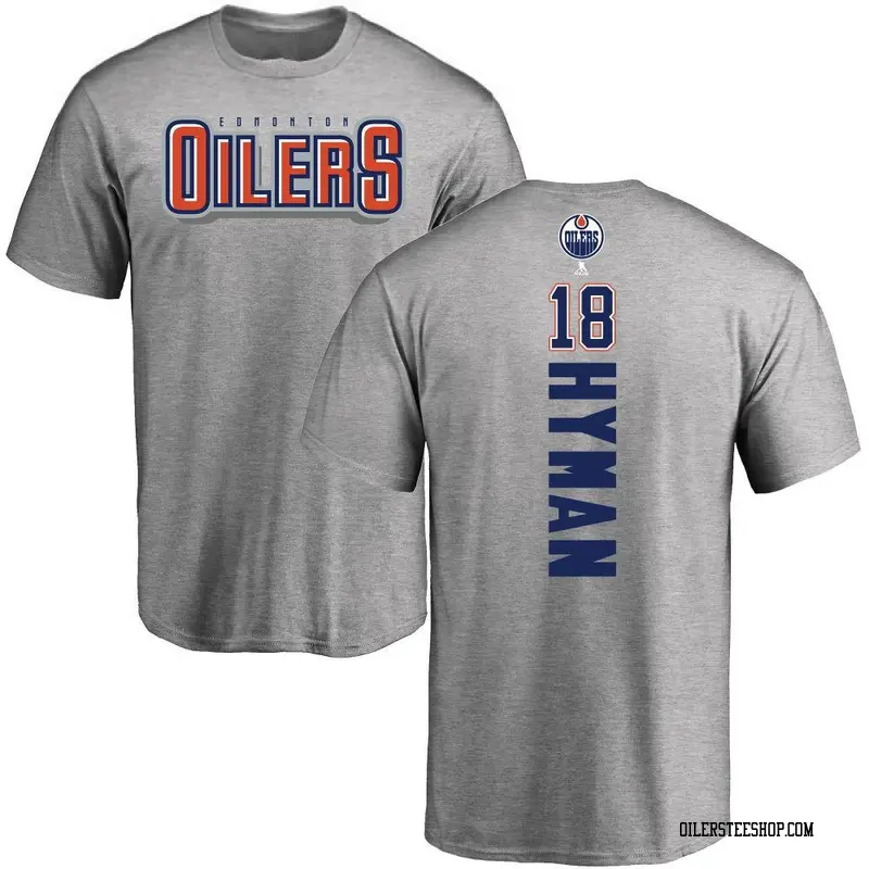 Men's Zach Hyman Edmonton Oilers Backer T-Shirt - Ash
