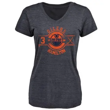 Women's Al Hamilton Edmonton Oilers Insignia Tri-Blend T-Shirt - Royal