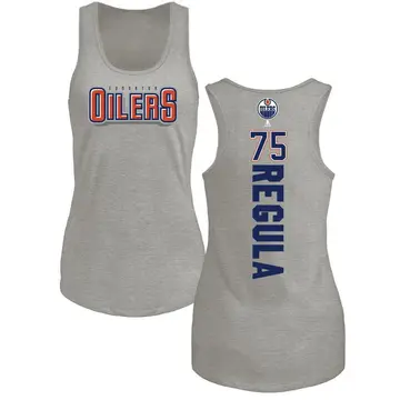Women's Alec Regula Edmonton Oilers Backer Tri-Blend Tank Top - Ash