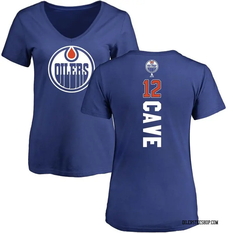 Women's Colby Cave Edmonton Oilers Backer T-Shirt - Royal