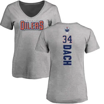 Women's Colton Dach Edmonton Oilers Backer T-Shirt - Ash