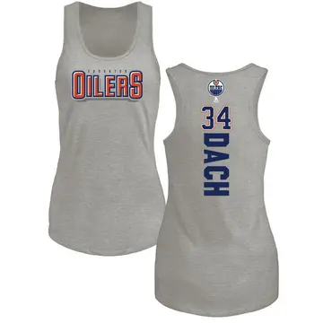 Women's Colton Dach Edmonton Oilers Backer Tri-Blend Tank Top - Ash