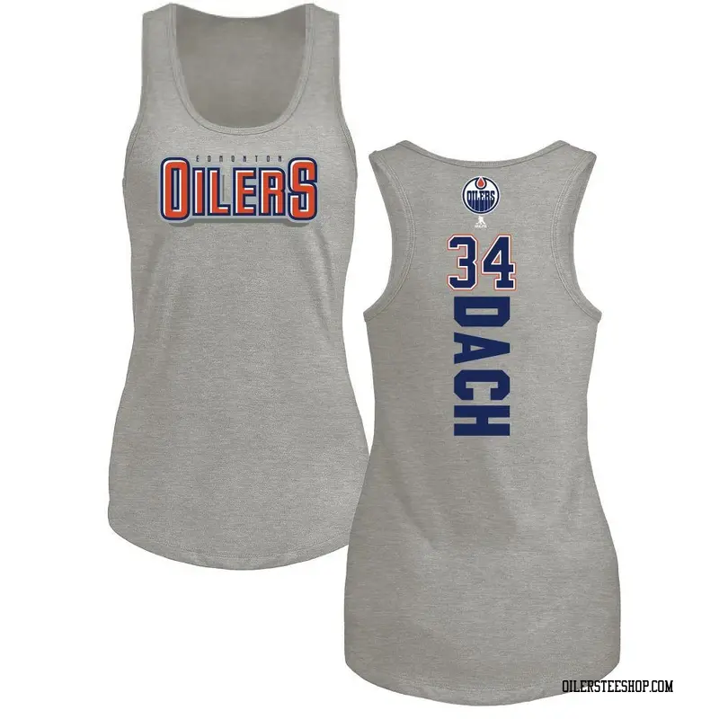 Women's Colton Dach Edmonton Oilers Backer Tri-Blend Tank Top - Ash