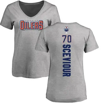 Women's Colton Sceviour Edmonton Oilers Backer T-Shirt - Ash