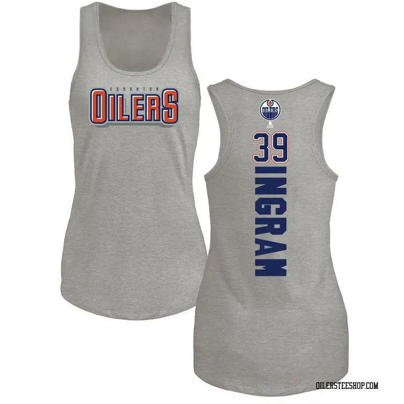 Women's Connor Ingram Edmonton Oilers Backer Tri-Blend Tank Top - Ash