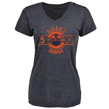 Women's Connor Murphy Edmonton Oilers Insignia Tri-Blend T-Shirt - Royal