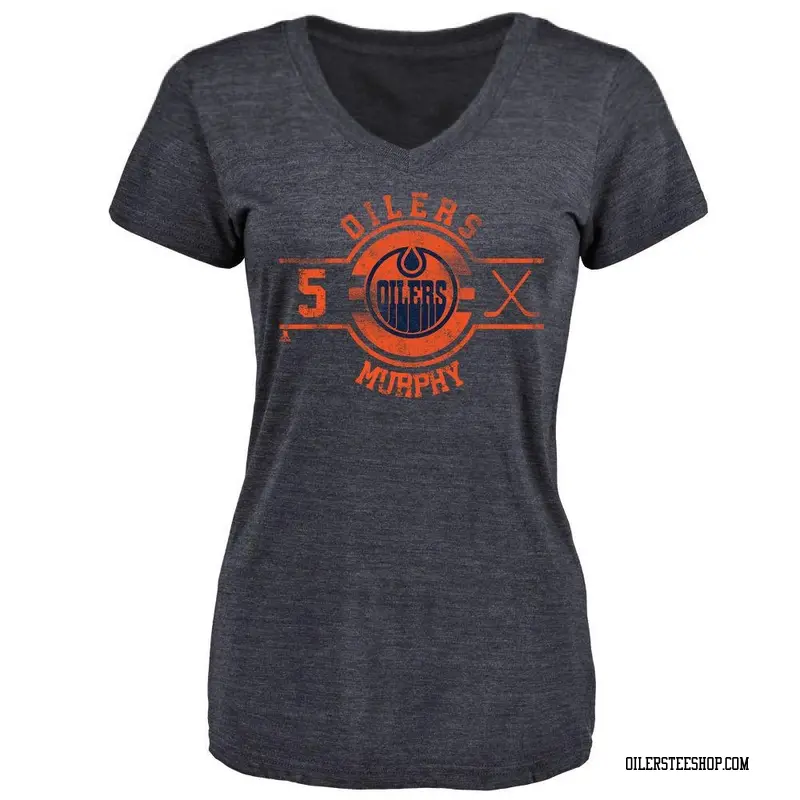 Women's Connor Murphy Edmonton Oilers Insignia Tri-Blend T-Shirt - Royal