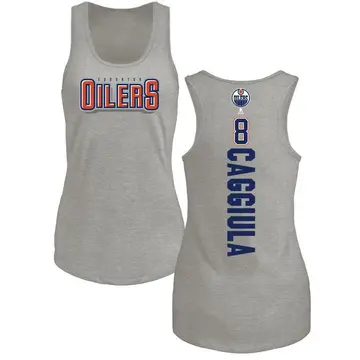 Women's Drake Caggiula Edmonton Oilers Backer Tri-Blend Tank Top - Ash