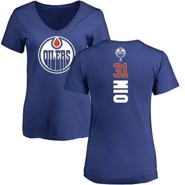 Women's Eddie Mio Edmonton Oilers Backer T-Shirt - Royal