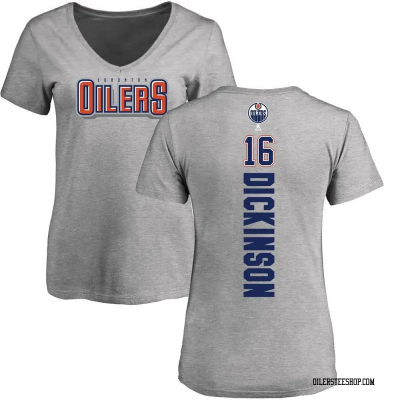 Women's Jason Dickinson Edmonton Oilers Backer T-Shirt - Ash