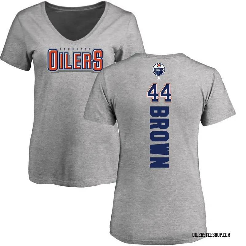 Women's Joshua Brown Edmonton Oilers Backer T-Shirt - Ash