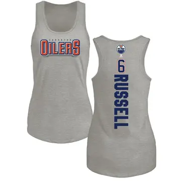 Women's Kris Russell Edmonton Oilers Backer Tri-Blend Tank Top - Ash