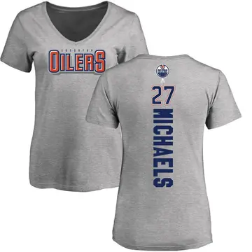 Women's Owen Michaels Edmonton Oilers Backer T-Shirt - Ash