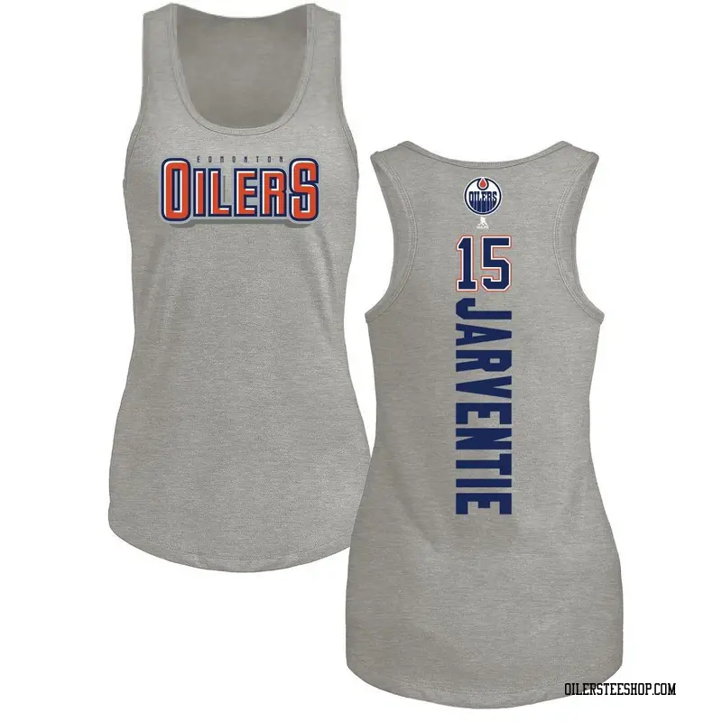 Women's Roby Jarventie Edmonton Oilers Backer Tri-Blend Tank Top - Ash