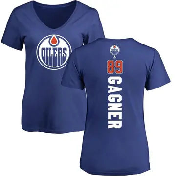 Women's Sam Gagner Edmonton Oilers Backer T-Shirt - Royal